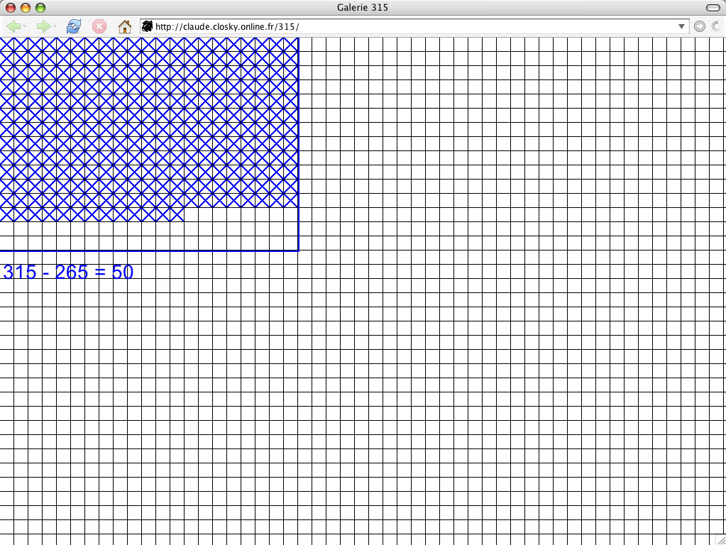 Claude Closky, ‘315 Gallery’, 2006, web flyer, Javascript (http://claude.closky.online.fr/315).
